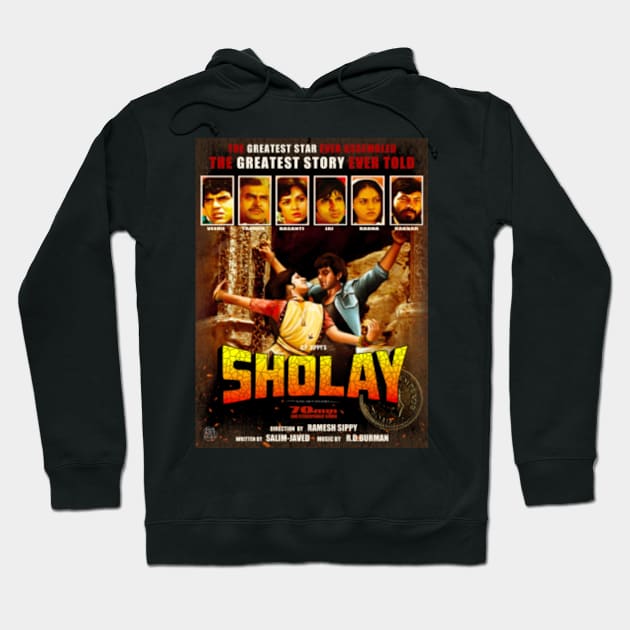 Sholay - Basanti and Veeru Hoodie by SAN ART STUDIO 